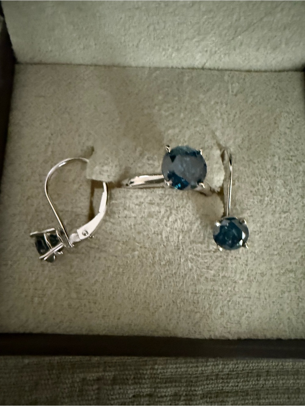 Ross-Simons 14KT White Gold- 1 Kt TW Deep Blue Treated Diamond Set - Picture 4 of 8